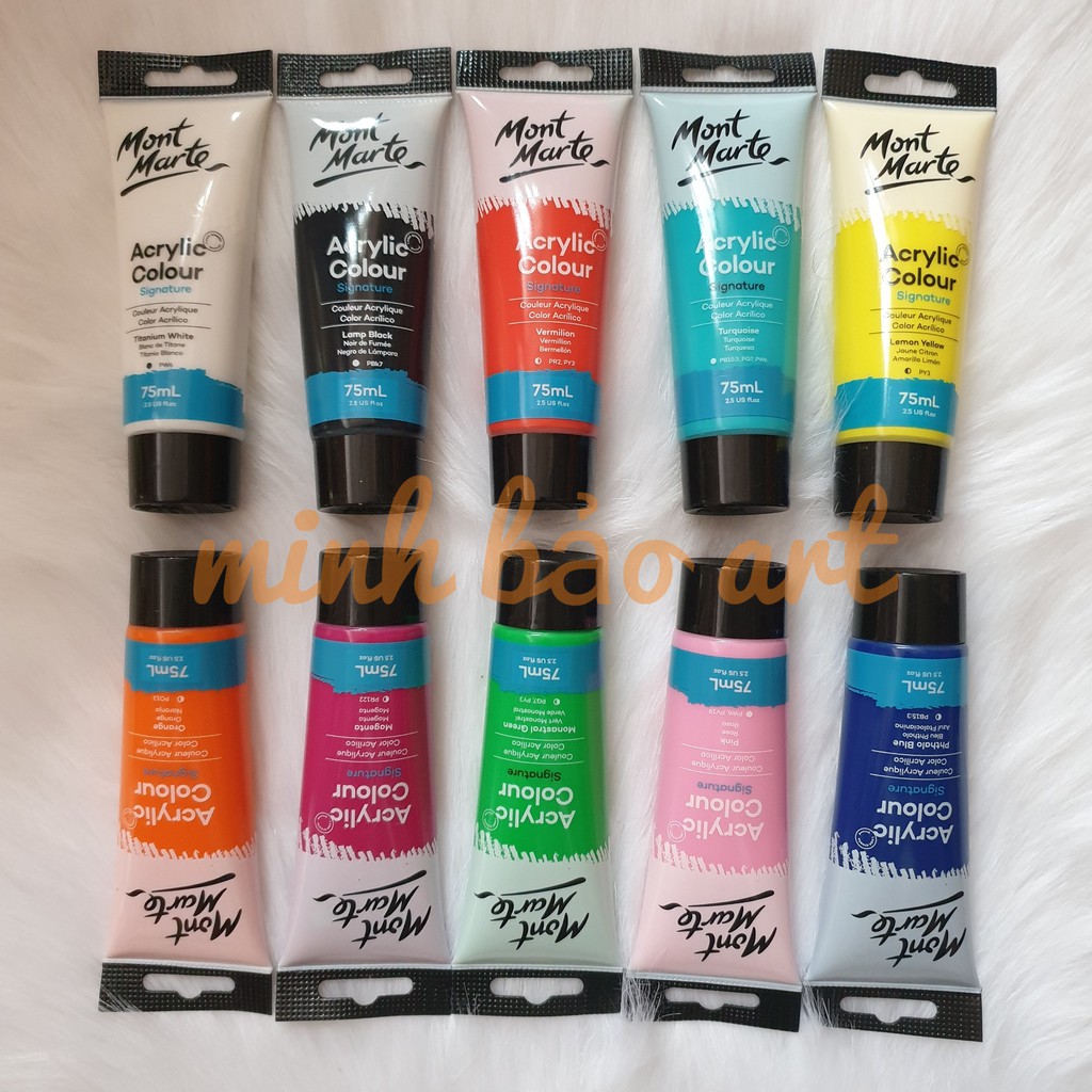 BÁN LẺ - MÀU MONT MARTE STUDIO ACRYLIC TUÝP 75 ML (VẼ TRÊN TƯỜNG, GỖ, VẢI, KÍNH...)